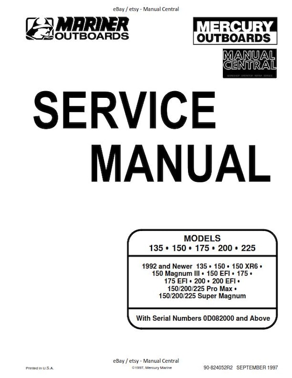 Mercury Outboards -  Service Manual 135 150 175 200 225 - workshop manual