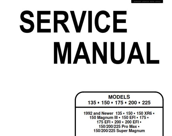 Mercury Outboards -  Service Manual 135 150 175 200 225 - workshop manual