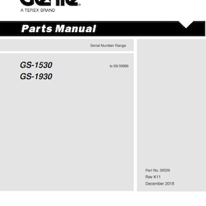 Genie - Parts Manual - Gs-1530 Gs-1930