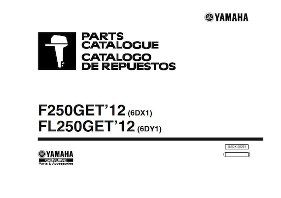 Yamaha F250GET FL250GET parts manual