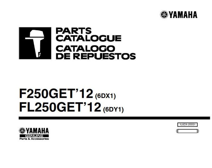Yamaha F250GET FL250GET parts manual