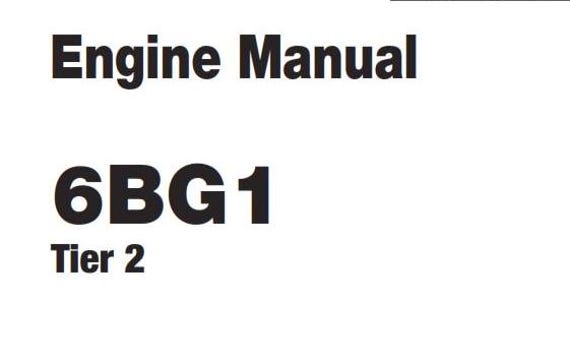 Hitachi 6BG1 tier 2 Engine Manual - Service Workshop