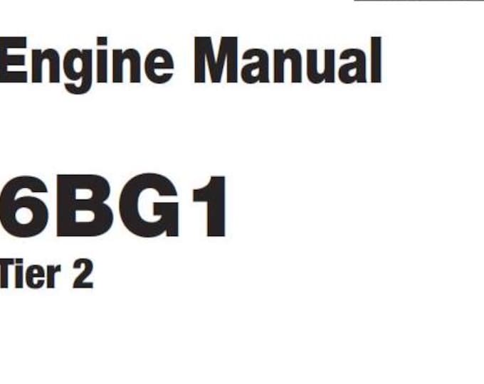 Hitachi 6BG1 tier 2 Engine Manual - Service Workshop