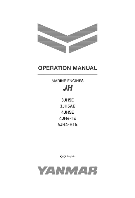 Yanmar Marine Engine -  3JH5E 3JH5AE 4JH5E 4JH4-TE 4JH4-HTE