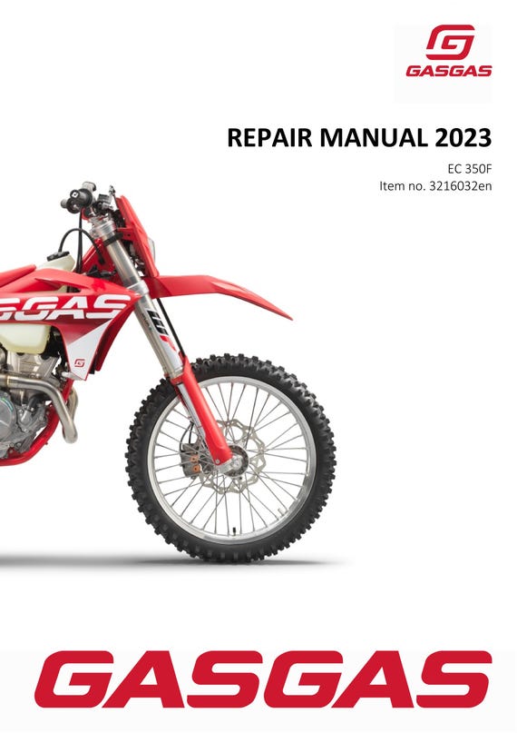 GasGas 2023 - EC 350F - Service Workshop Repair Manual
