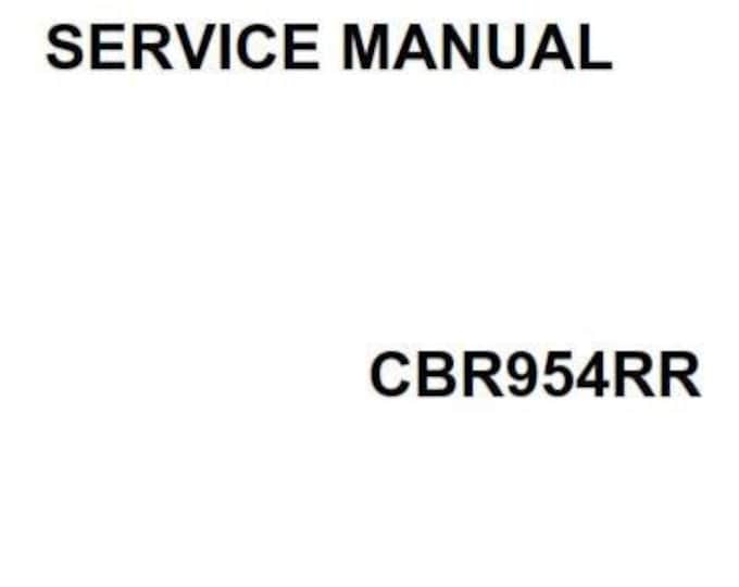 Honda CBR954RR - 2002 - Workshop Service Repair Manual