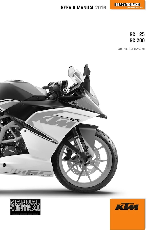 KTM 2016 - RC 125 200 - Service Workshop Repair Manual