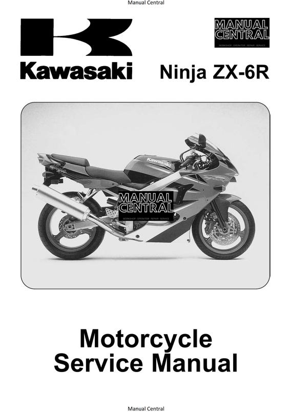 Kawasaki Ninja ZX-6R - 2000 to 2008 - Workshop Service Repair Manual