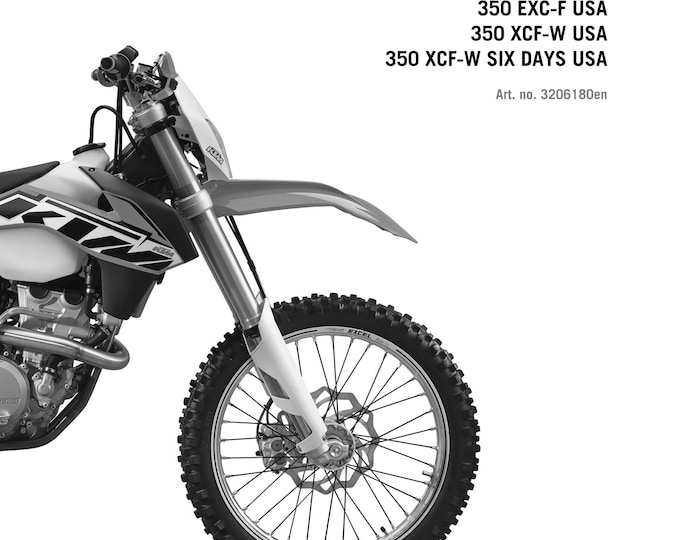 KTM 2014 - 350 Exc-f Xcf-w Six Days - Service Workshop Repair Manual