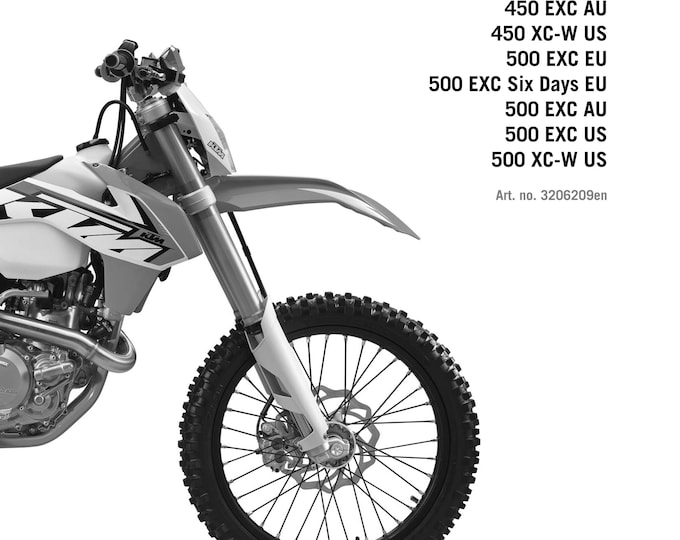 KTM 2015 - 450 500 Xc-w Exc Six Days Factory Edition - Service Workshop Repair Manual