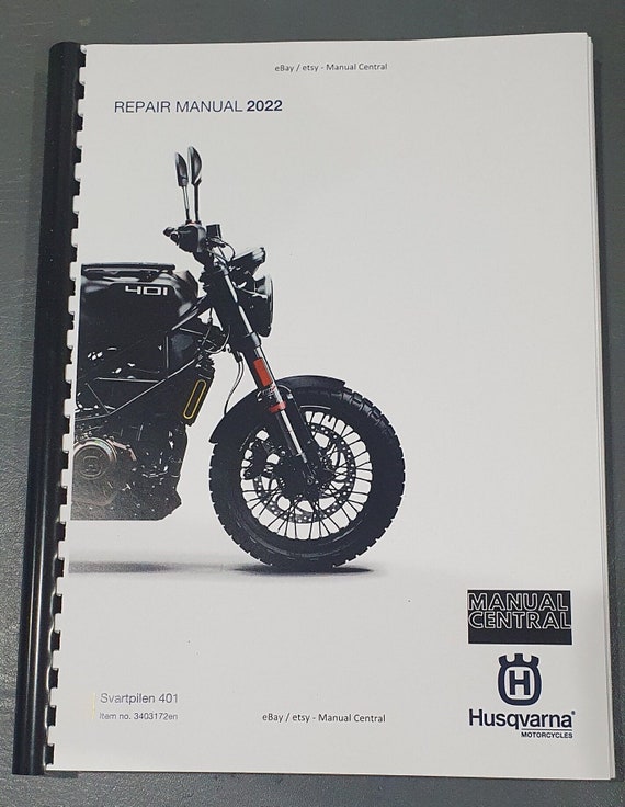 Printed - Husqvarna 2022 - Svartpilen 401 - Workshop - Service - Repair - Manual