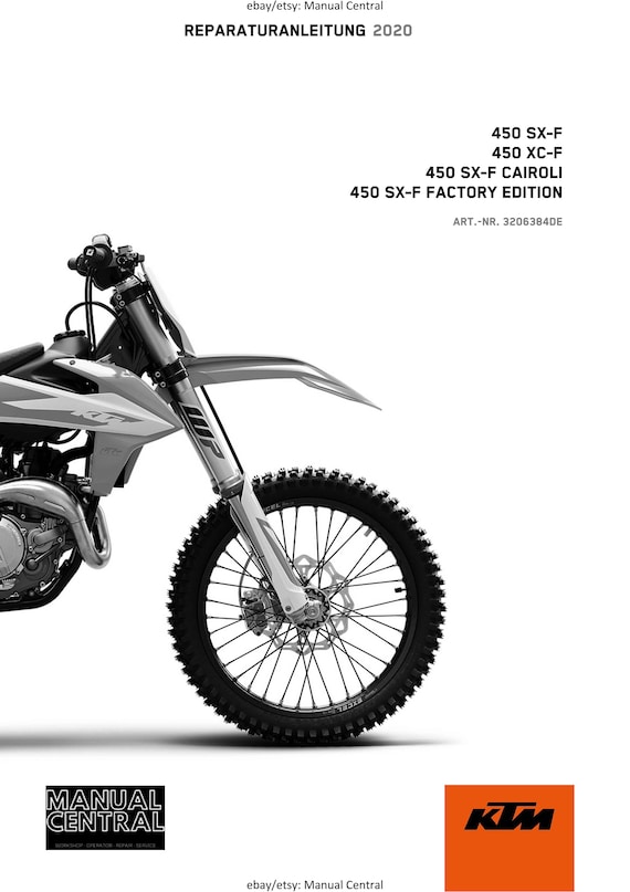 German Language - KTM 2020 - 450 Xc-f Sx-f Cairoli Factory Edition - Reparaturanleitung - Service Workshop Repair Manual