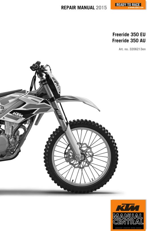 KTM 2015 - Freeride 350 EU AU - Service Workshop Repair Manual