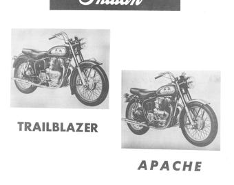 1955 to 1958 Indian Trailblazer, Apache Workshop Service Repair Manual