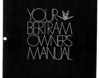 Bertram 31  - Owners Manual