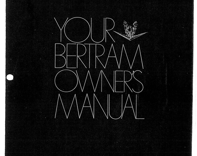 Bertram 31  - Owners Manual