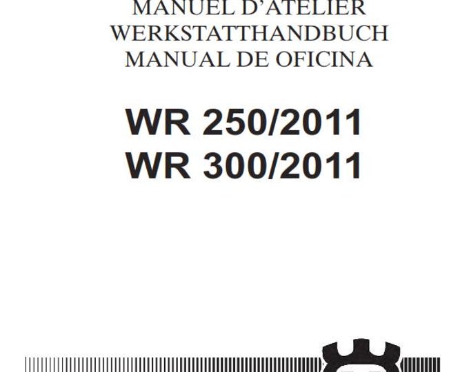 Husqvarna 2011 2012 2013 - WR 250 300 - Service Workshop Repair Manual