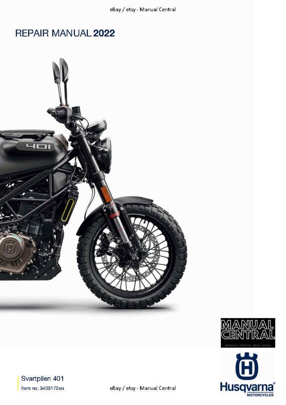 Husqvarna 2022 - Svartpilen 401 - Service Workshop Repair Manual