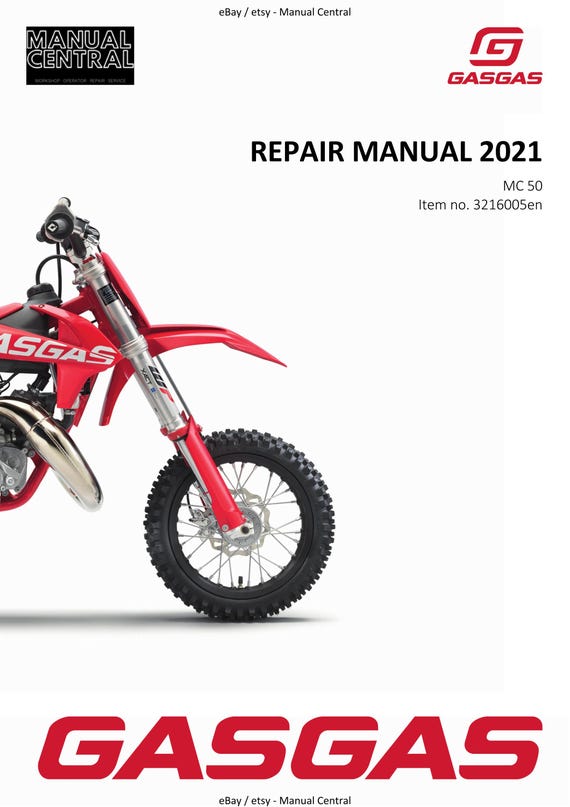 Gasgas 2021 - MC 50 - Workshop Service Repair Manual