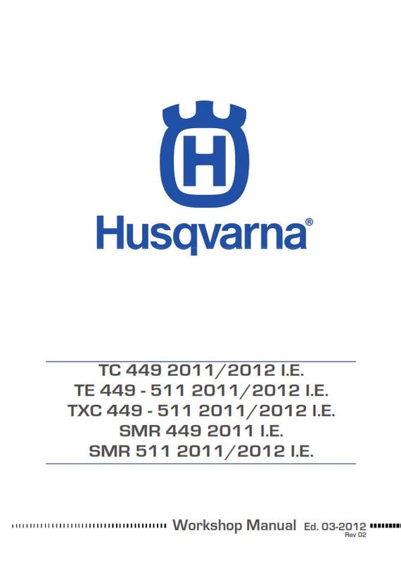 Husqvarna 2011 2012 2013 - Tc Te Txc Smr 449 511 Service Workshop Repair Manual