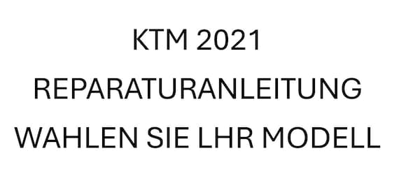 pdf - German Language - 2021 KTM - Reparaturanleitung Workshop Service Repair