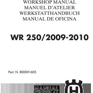 Husqvarna 2009 2010 - WR 250 - サービスワークショップ修理マニュアル