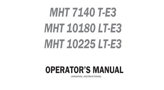 Manitou - MHT 7140 T-E3 10180 LT-E3 10225 - Operator Manual