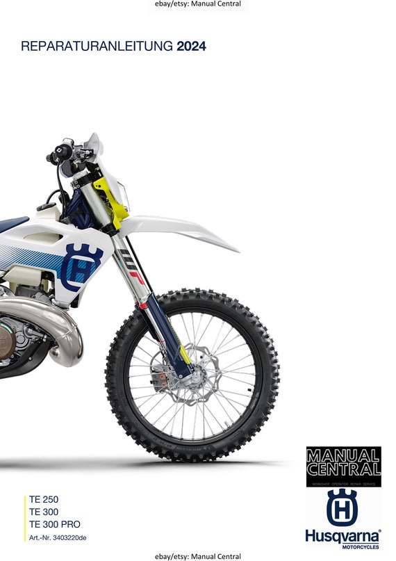 German Language - Husqvarna 2024 -TE 250 300 Pro - Reparaturanleitung