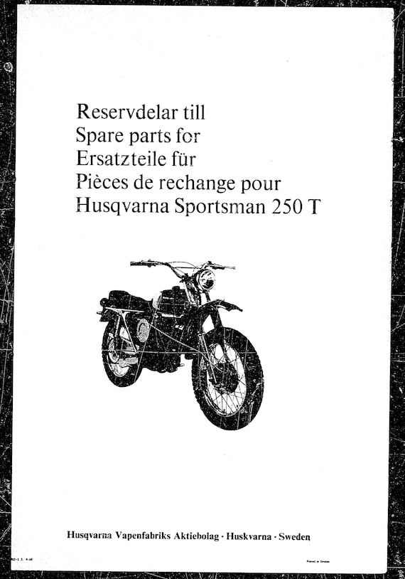 Husqvarna 1967 Motocross 250T - Parts Manual