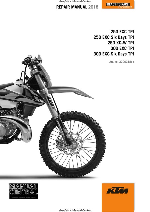 KTM 2018 - 250 300 Exc Six Days Xc-w Tpi - Service Workshop Repair Manual
