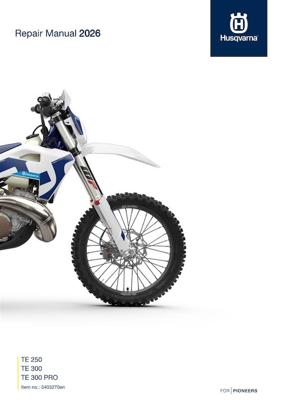Husqvarna 2026 - TE 250 300 Pro - Service Workshop Repair Manual