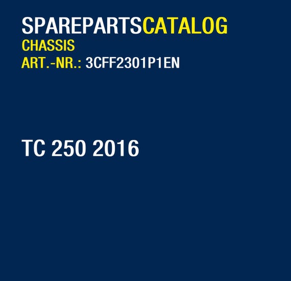 Husqvarna 2016 TC 250- Parts Manual Catalog