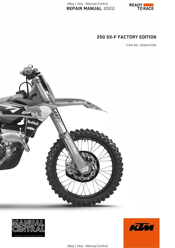 KTM 2022 - 250 Sx-f Factory Edition - Service Workshop Repair Manual