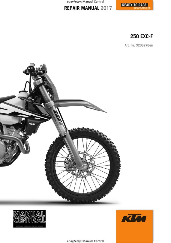 KTM 2017 - 250 EXC-F Six Days - Service Workshop Repair Manual
