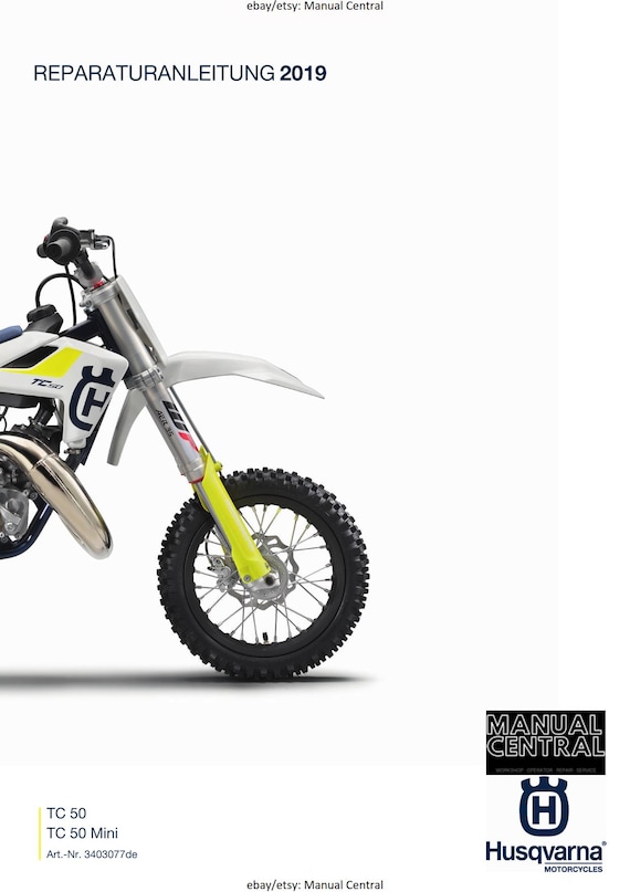 German Language - Husqvarna 2019 - TC 50  Mini - Reparaturanleitung