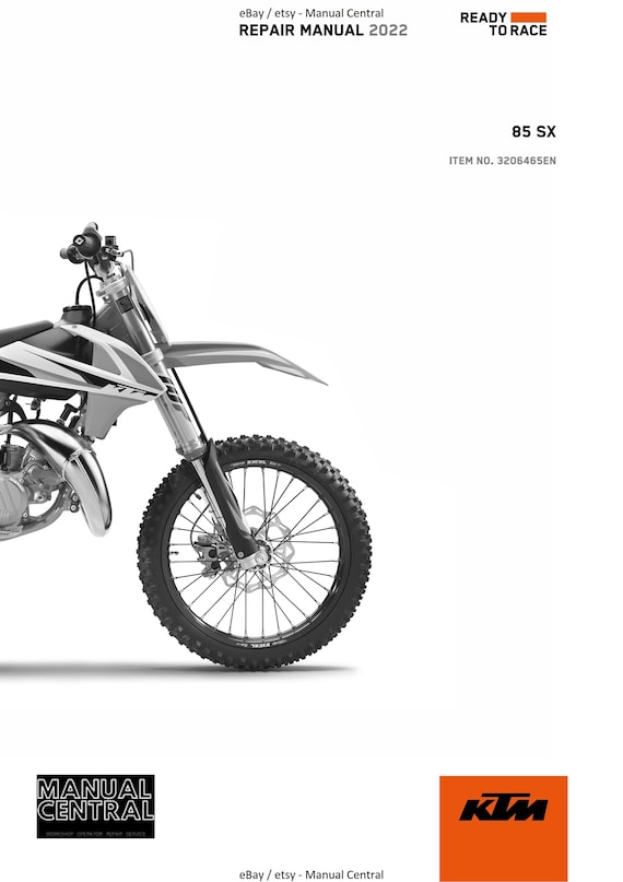 KTM 2022 - 85 SX - Service Workshop Repair Manual