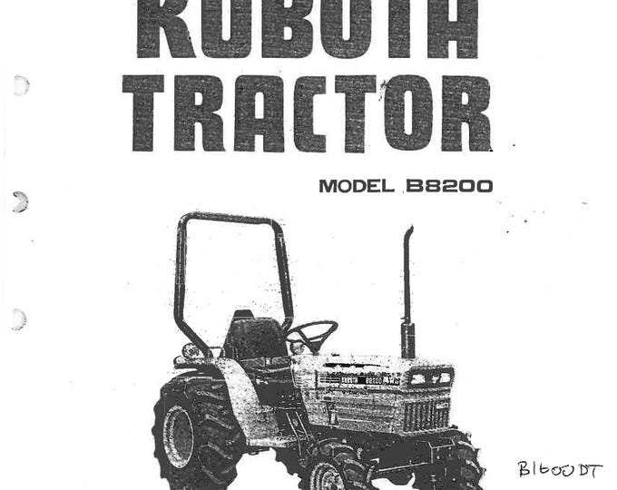 Kubota Tractor - B8200 Operator Manual