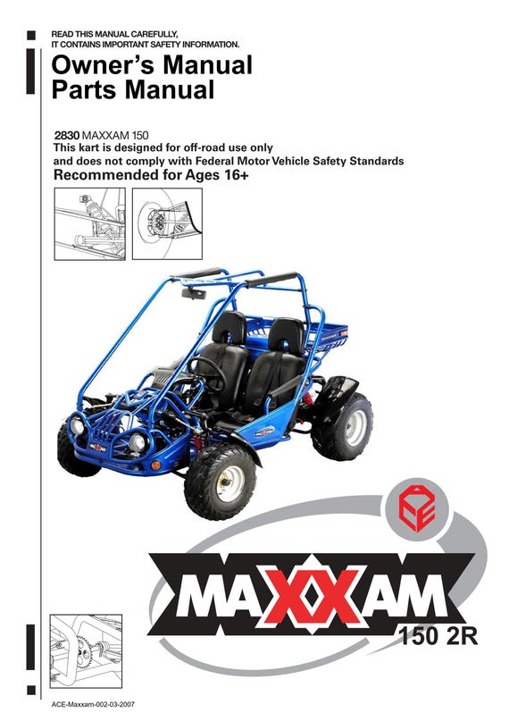 Maxxam 150 2R - Owners & Parts Manual