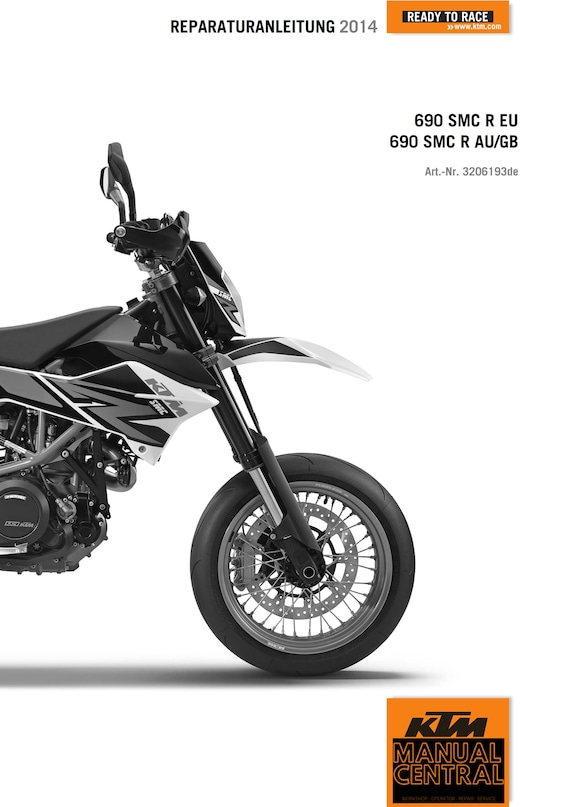 German Language - KTM 2014 - 690 SMC R Eu Aus GB - Reparaturanleitung - Service Workshop Repair Manual