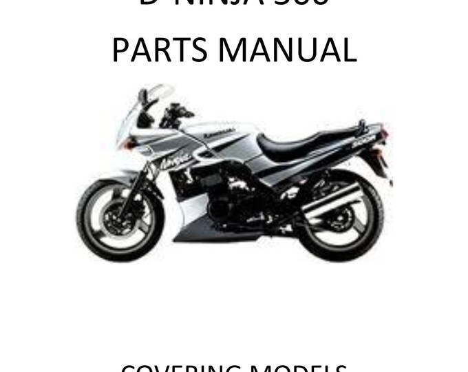 Kawasaki EX500 EX 500 - 1987 to 1993 Parts Manual