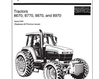 Manual del operador del tractor New Holland Ford 8670 8770 8870 8970