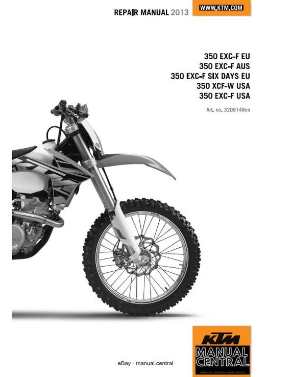 KTM 2013 - 350 Exc-f Six Days Xcf-w - Workshop Service Repair Manuals