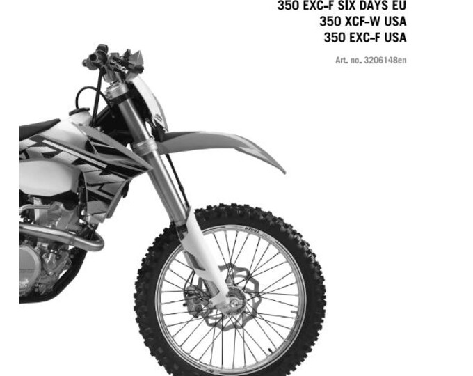 KTM 2013 - 350 Exc-f Six Days Xcf-w - Workshop Service Repair Manuals