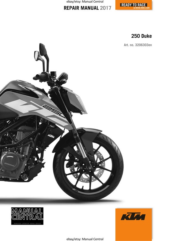 KTM 2017 - 250 Duke - Service Workshop Repair Manual