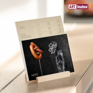 Hundekalender 2024/2025 - 2-Jahres Tischkalender "DOG DREAMS" - Hartmut Seehuber - Ein Leckerbissen für alle Hundefreunde. (3. Auflage)