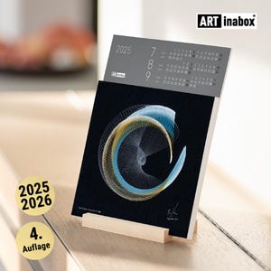 Dekorativer Kalender 2025 / 2026 - INTERACTIVE ART.ONE. Robert Balke - 12 faszinierende Motive als edler Tischkalender.