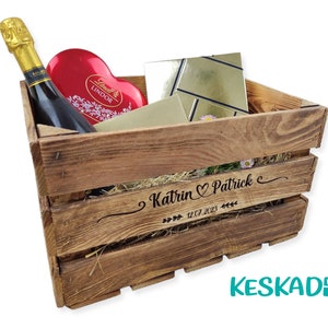 Rustic FARMER BOX GIFT BOX Enjoyment Box Wedding Gift Wooden Box PERSONALIZED Money Gift BoHo Barn Wooden Anniversary