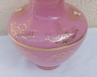 Vintage Opalglas Vasen-Vasen-Retro blau Milchglas Vase -Französisch Italienisch Weiche Pastell Vasen-Pastell Farbe Opaline Vase