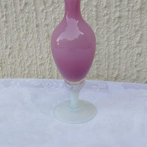 Vintage opaline glass vases-vases-retro blue milk glass vase -French Italian Soft Pastel Vases-Pastel Colour Opaline Vase