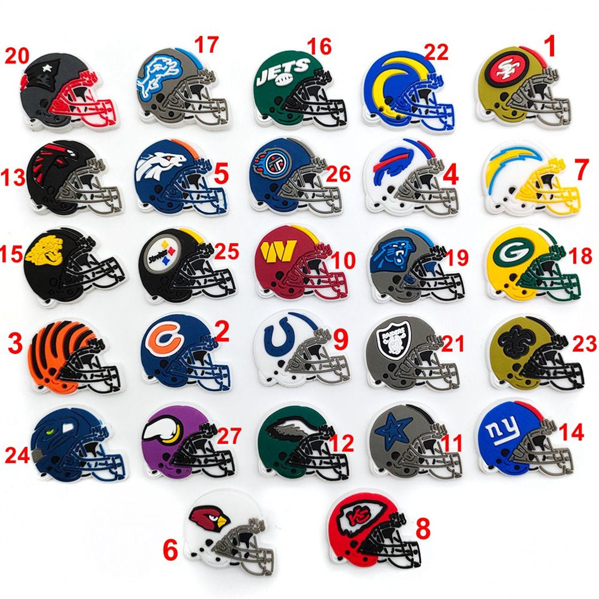 Rugby Team Helmet Crocs Charm Football Team Crocs Shoe Etsy